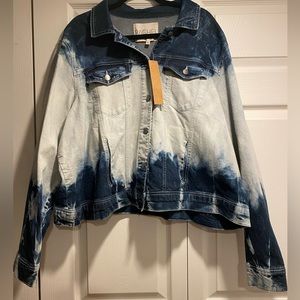 Bleached Denim Jacket by Rachel Roy Size 3x NWT